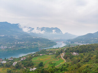 Autumn scenery of Jianshiye Three Gorges Scenic Area in Enshi, Hubei, China