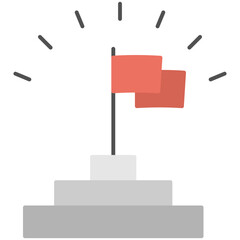 
Flat icon accomplishment, victory
