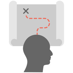 
Flat icon approach, strategy
