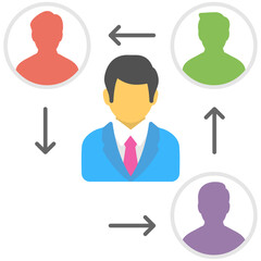 
Group of people. Flat icon team
