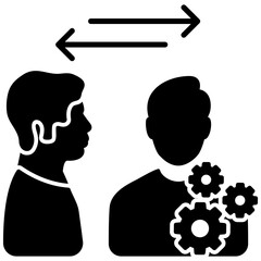 

Human potential flat icon, human skills
