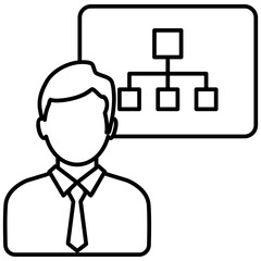 
Management leadership. Flat icon team leader
