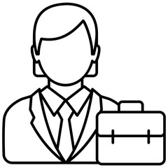 
Flat icon entrepreneur, businessman
