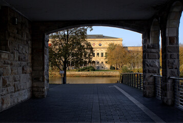 Mülheim an der Ruhr Blick auf die Stadthalle