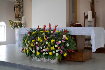 altar de iglesia en Mexico.
