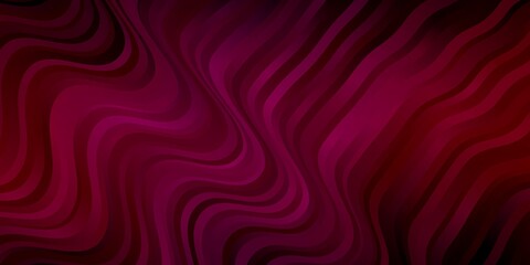 Dark Pink vector pattern with wry lines.