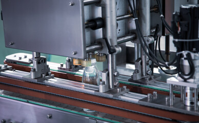 Liquid bottle filling and packing machine in food industry