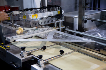 Shrink film wraping machine in food industry
