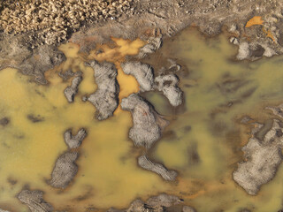 Space landscape on the Siberian river