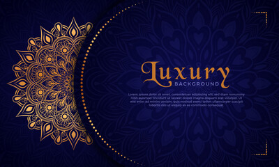 Luxury mandala background with floral ornament pattern. Hand drawn gold mandala design. Vector mandala template for decoration invitation, cards, wedding, logos, cover, brochure, flyer, banner.