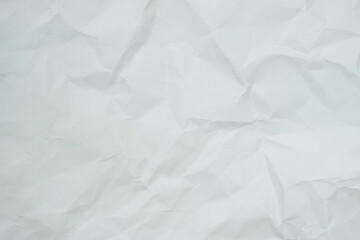 Texture of white recycle crumpled paper, copy space for text.