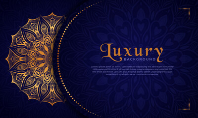 Luxury mandala background with floral ornament pattern. Hand drawn gold mandala design. Vector mandala template for decoration invitation, cards, wedding, logos, cover, brochure, flyer, banner.