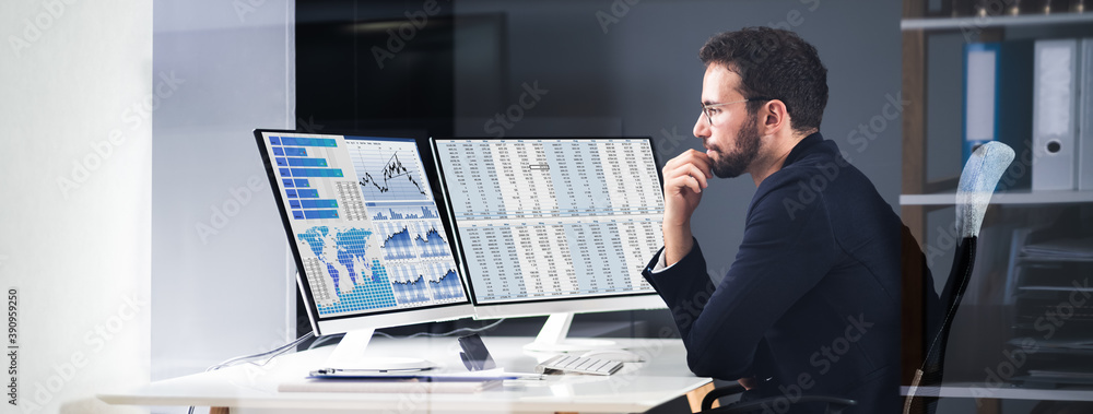 Poster KPI Business Analytics Data Dashboard. Analyst
