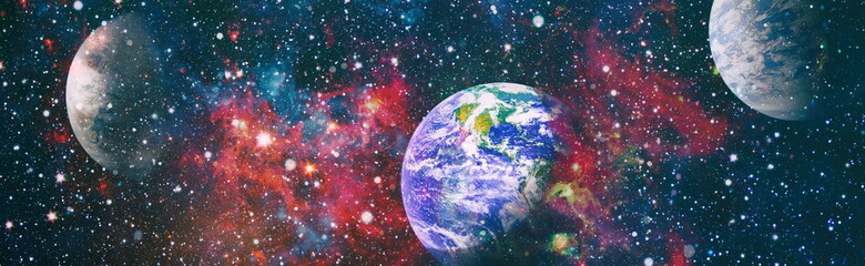 Space background with nebulas and stars. This image elements furnished by NASA
