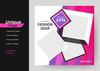 Product Sale & New Collection Concept Social Media Post Template.