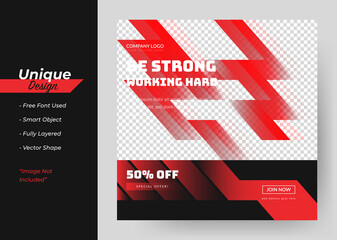 Gym & Fitness Club Social Media Banner Template