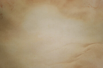 Aged texture of old vintage brown paper, can be use as abstract background, wallpaper,  webpage, copy space for text.