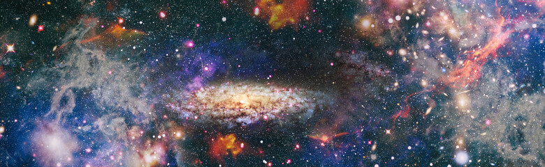 Nebula and galaxies in space. Space many light years far from the Earth. Elements of this image furnished by NASA. © Maximusdn