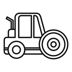 City road roller icon. Outline city road roller vector icon for web design isolated on white background
