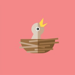 bird icon vector full color