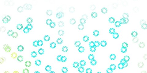 Light green vector background with bubbles.