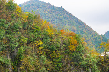 Autumn scenery of Enshi Grand Canyon Scenic Area, Hubei, China