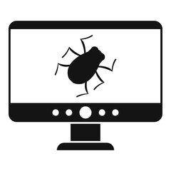 Computer bug icon. Simple illustration of computer bug vector icon for web design isolated on white background