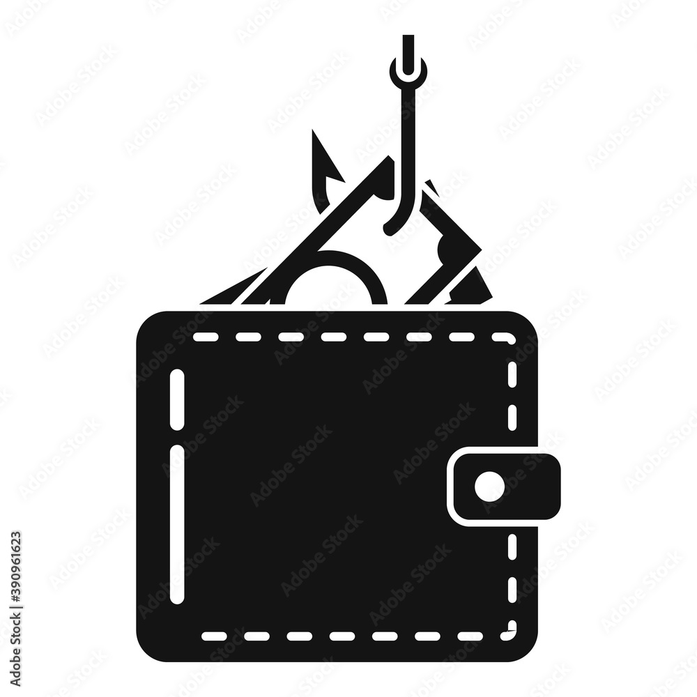 Poster digital wallet fraud icon. simple illustration of digital wallet fraud vector icon for web design is