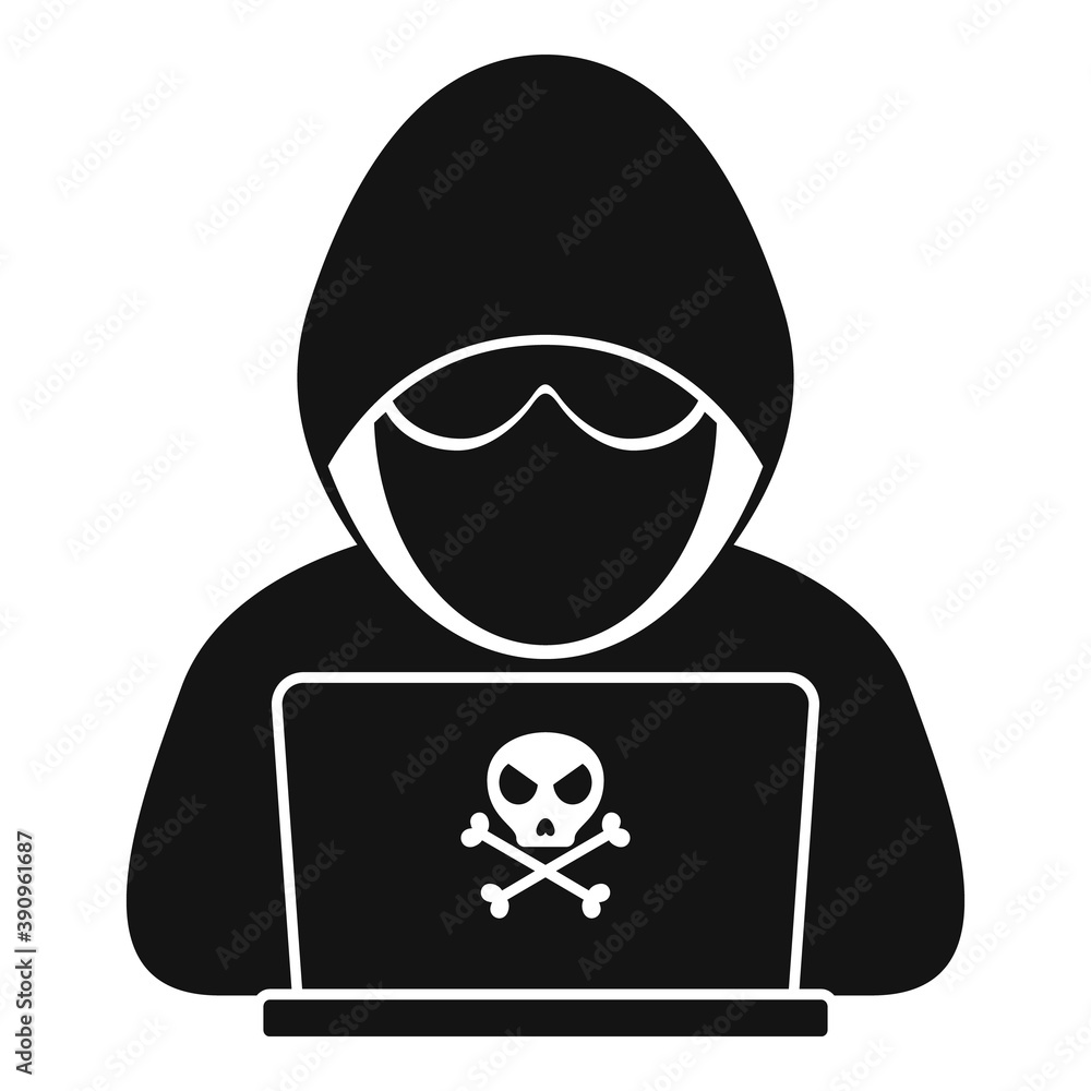 Poster modern hacker icon. simple illustration of modern hacker vector icon for web design isolated on whit