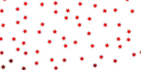 Light red vector texture with disease symbols.