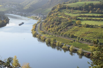 Blick ins Moseltal über Brodenbach bis Lehmen