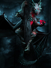 Fototapeta na wymiar Dragon on the tree