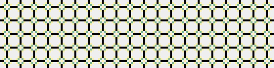 Fototapeta premium Abstract Cross Pattern Dots Logo generative computational art illustration