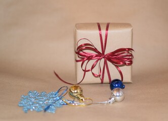 Christmas decor and gift box