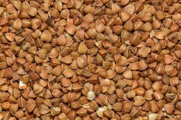 peeled buckwheat seeds in detail