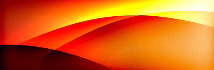 Fluid gradient neon color waves, vector abstract background