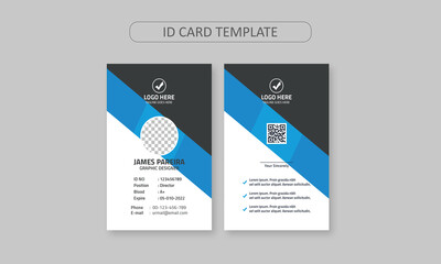 Stylish Employee ID Card Design Template 