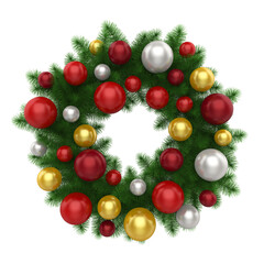 Christmas Wreath Decoration Isolated