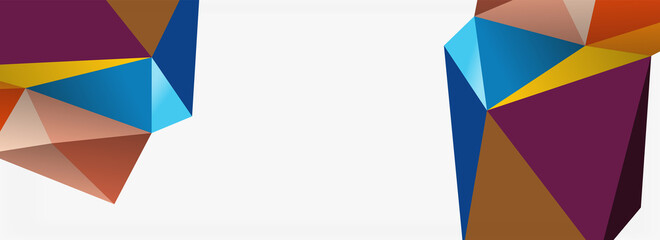 3d mosaic abstract backgrounds, low poly shape geometric design