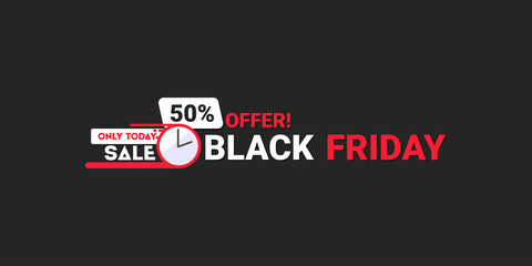 Black Friday sale promotion marketing banner and poster. Vector to increase your sales.