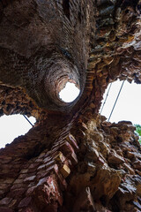 An old brick kiln has almost collapsed