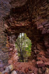 Naklejka premium An old brick kiln has almost collapsed