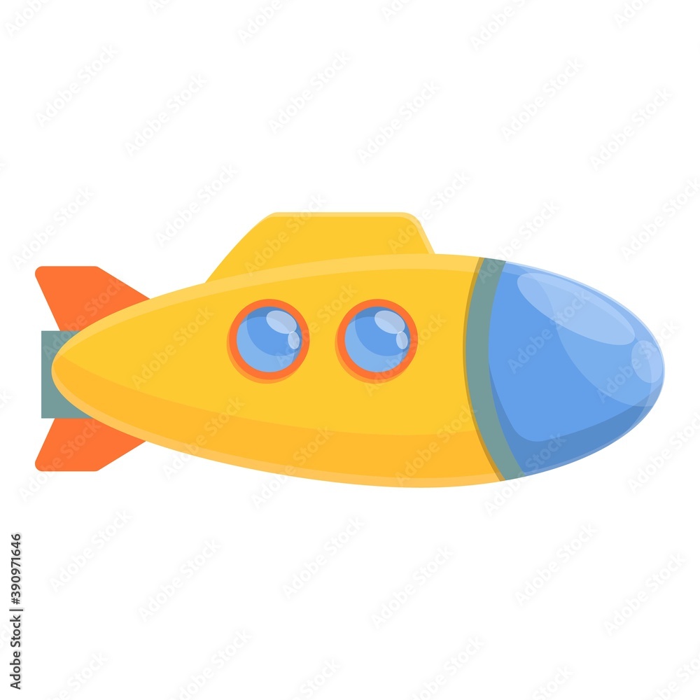 Aufkleber deep bathyscaphe icon. cartoon of deep bathyscaphe vector icon for web design isolated on white back