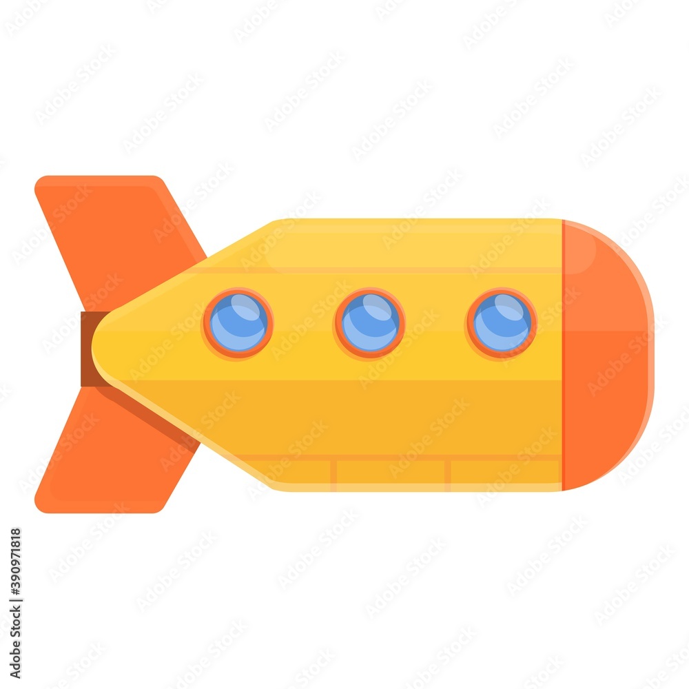 Poster aquatic bathyscaphe icon. cartoon of aquatic bathyscaphe vector icon for web design isolated on whit