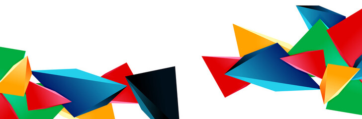 Triangle mosaic abstract background, 3d triangular low poly shapes. Geometric vector illustration for covers, banners, flyers and posters and other