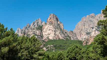 Fototapeta premium Peaks of Bavella, Mountains of Zonza, Corsica France