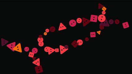Festive Background with Colorful buttons. Trendy Pattern for Postcard, Print, Banner or Poster. Vector
