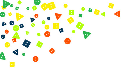 Festive Background with Colorful buttons. Trendy Pattern for Postcard, Print, Banner or Poster. Vector
