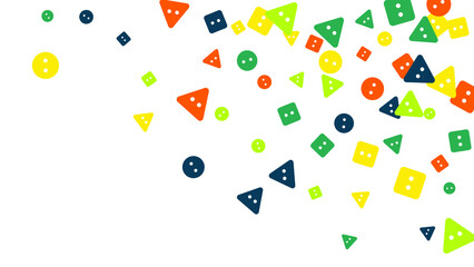 Festive Background with Colorful buttons. Trendy Pattern for Postcard, Print, Banner or Poster. Vector
