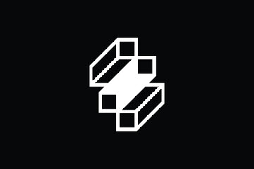 3D S logo letter design on luxury background. 3D SS logo monogram initials letter concept. S icon logo design. SS elegant and Professional letter icon design on black background. S SS